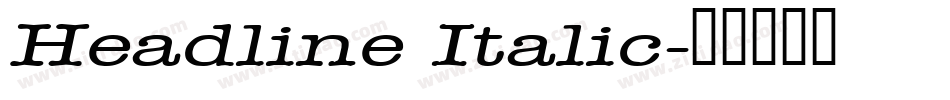 Headline Italic字体转换